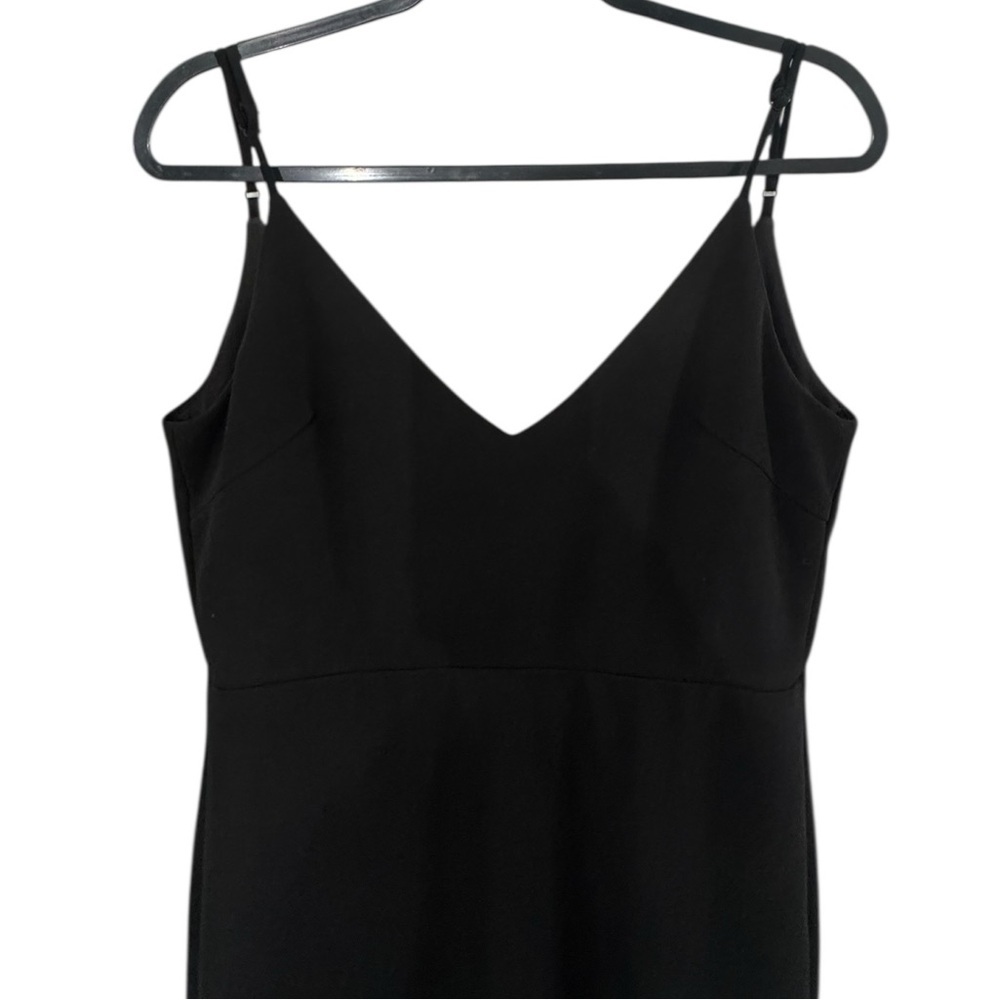 Lulu's Black Sleeveless Maxi Slip Dress, Medium - Picture 3 of 8